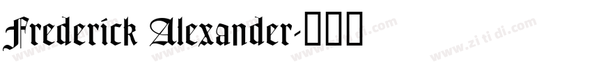 Frederick Alexander字体转换